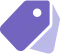 Shopping bag with heart icon in purple