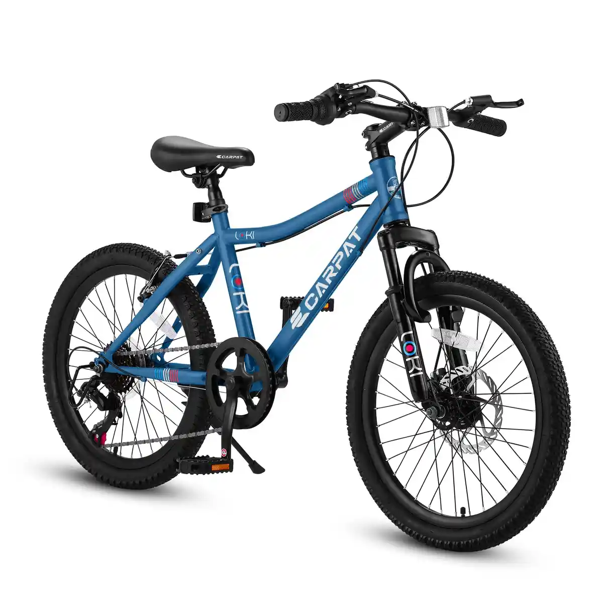 S20101 20 Inch Kids' Bike, Boys Girls Mountain Bike Ages 8-12, 7 Speed Teenager Children Kids' Bicycles, Front Suspension Disc Brake Rear V-Brake, High Steel Frame