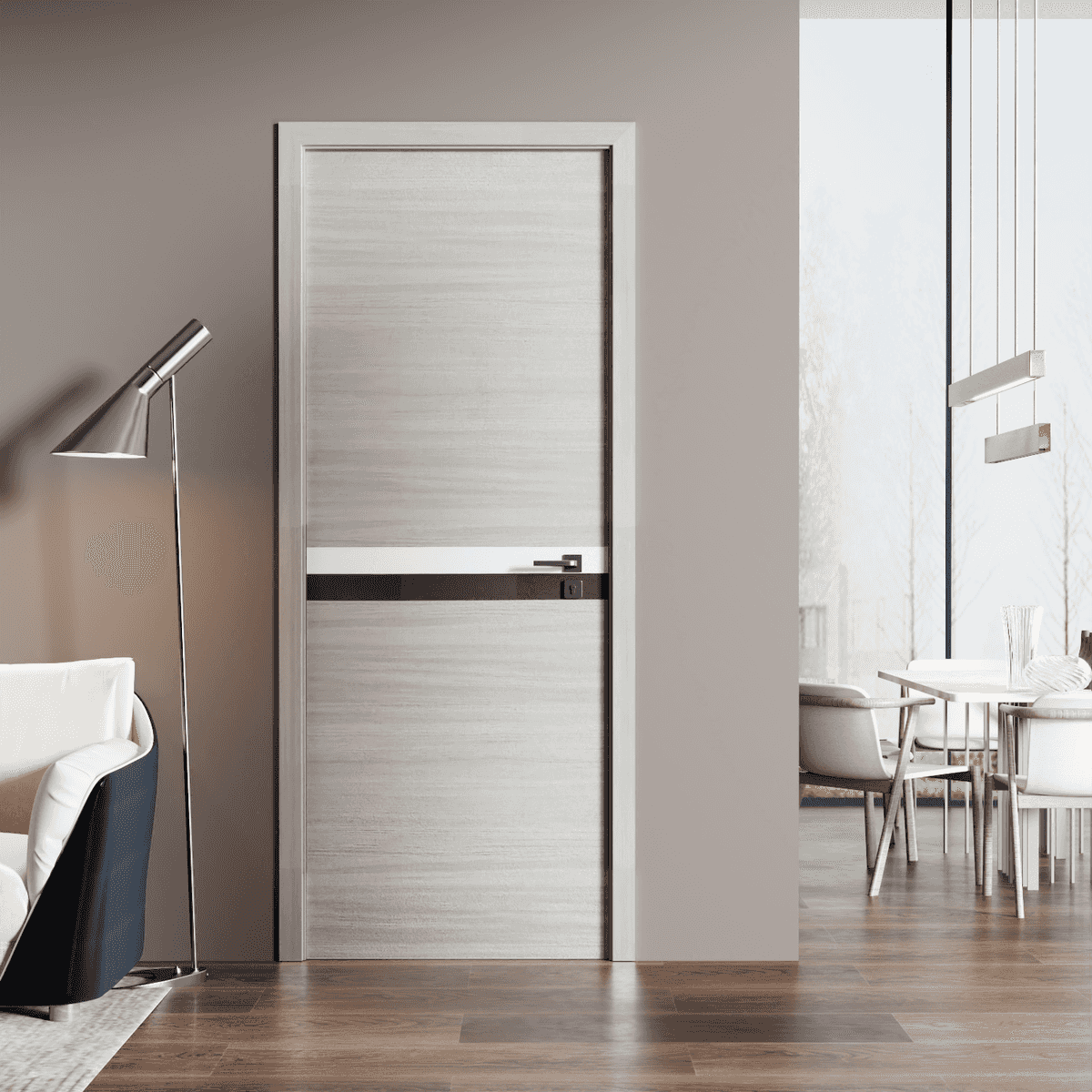 CRAZY ELF 28 "x 84" Melamine Integrated Door Slab, No Assembly Required, Covered With 2mm Thick Melamine Protective Layer, Environmental-Friendly, Waterproof, Moisture-proof, Deformation Resistant