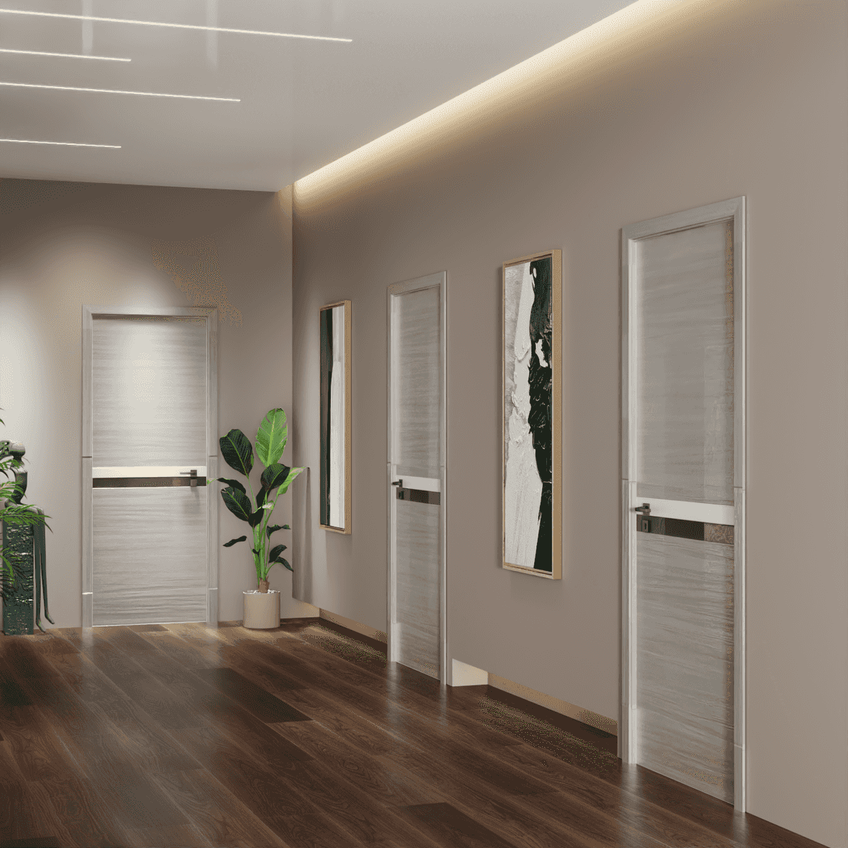 CRAZY ELF 32" x 80" Melamine Integrated Door Slab, Modern Interior Door Leaf, Covered By 2mm Thick Melamine Protective Layer, Environmental Friendly, Waterproof, Moisture-proof, Anti Deformation