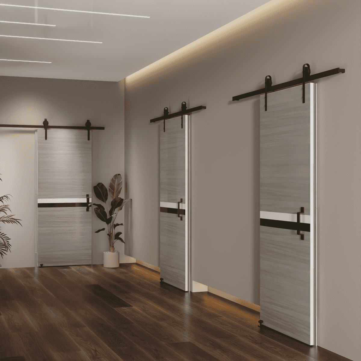 CRAZY ELF 28 "x 80" Melamine Integrated Door Slab, No Assembly Required, Covered With 2mm Thick Melamine Protective Layer, Environmental-Friendly, Waterproof, Moisture-proof, Deformation Resistant