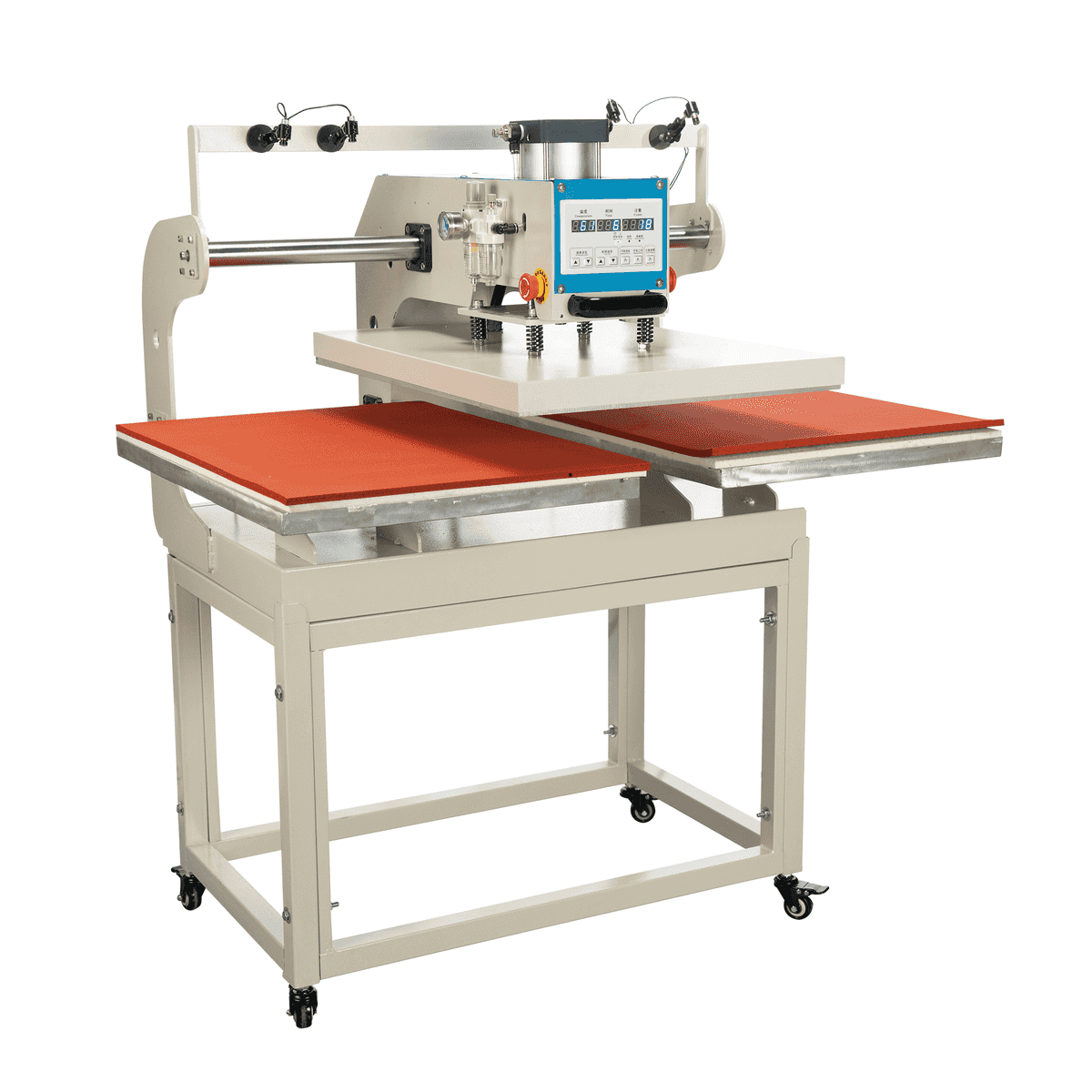 20 x 28 pneumatic up sliding dual platen heat press machine with infrared positioning