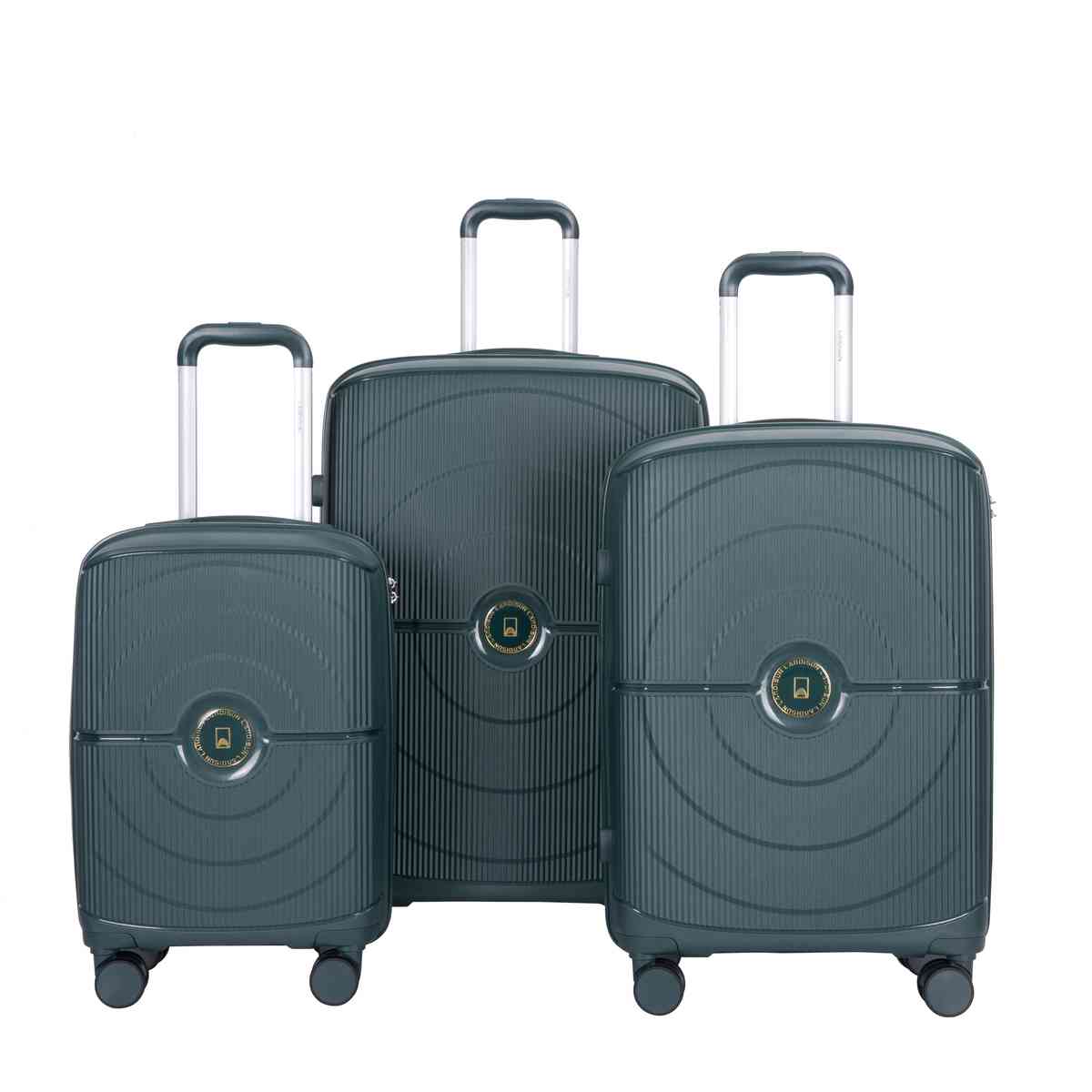 NEW Hardshell Suitcase Double Spinner Wheels PP Luggage Sets Lightweight Durable Suitcase with TSA Lock,3-Piece Set (20/24/28) , Green-Old SKU W284113621/W284113622/W284113623/W284113624/W284113625