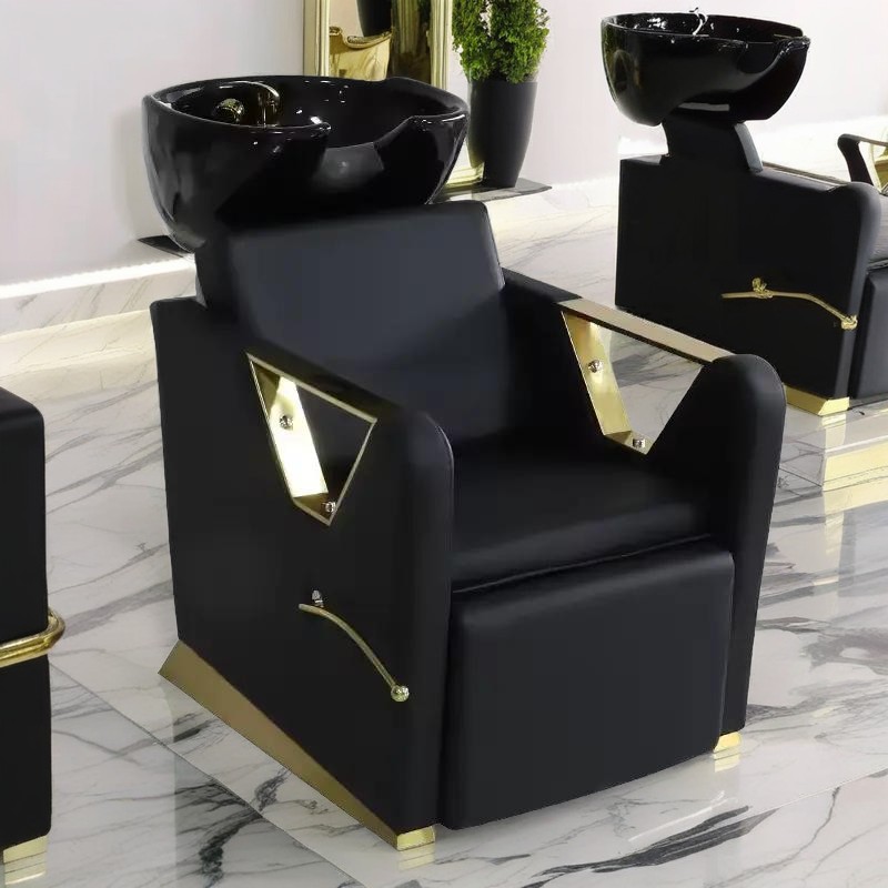 Golden Salon Equipment Metal Shampoo Chair Golden Salon Equipment Metal Shampoo Chair