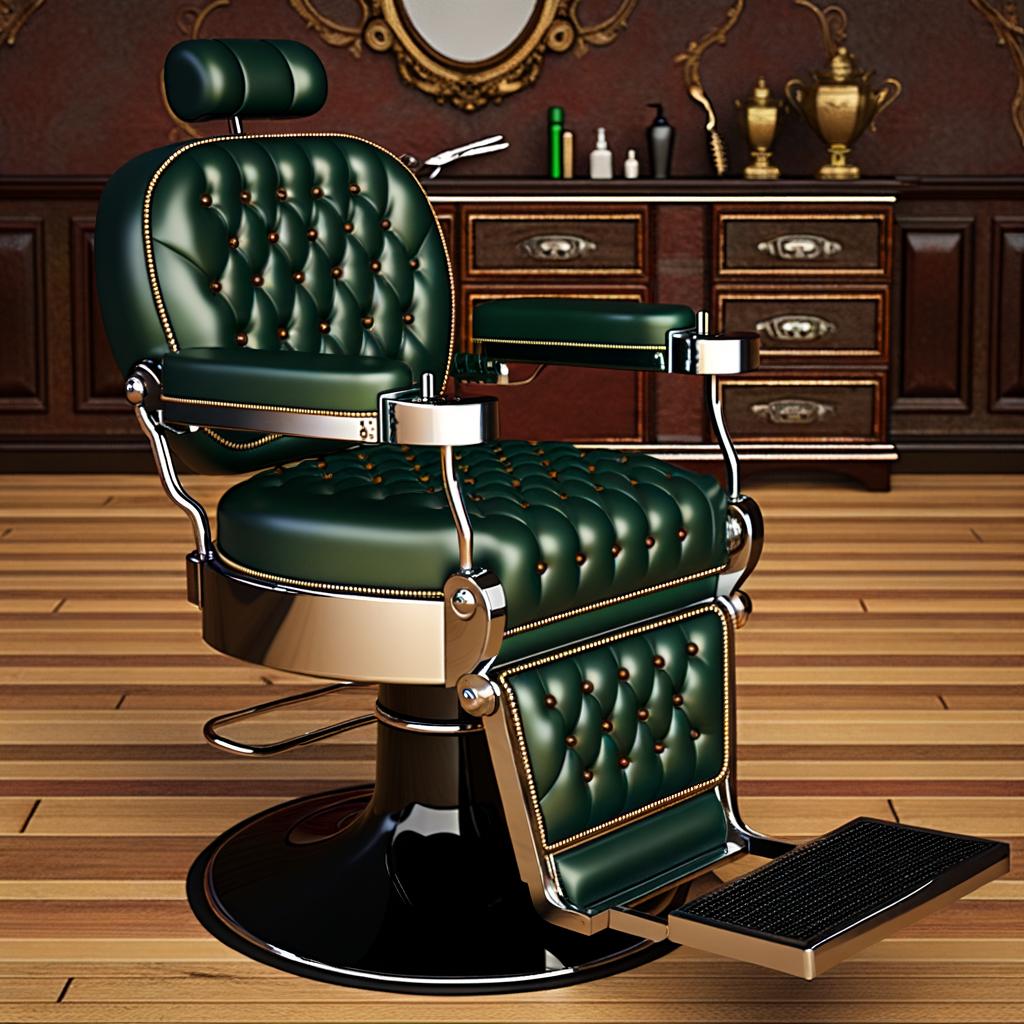 理发椅 Heavy Duty Barber Chair with Hydraulic Lift and Recline – Comfortable and Modern