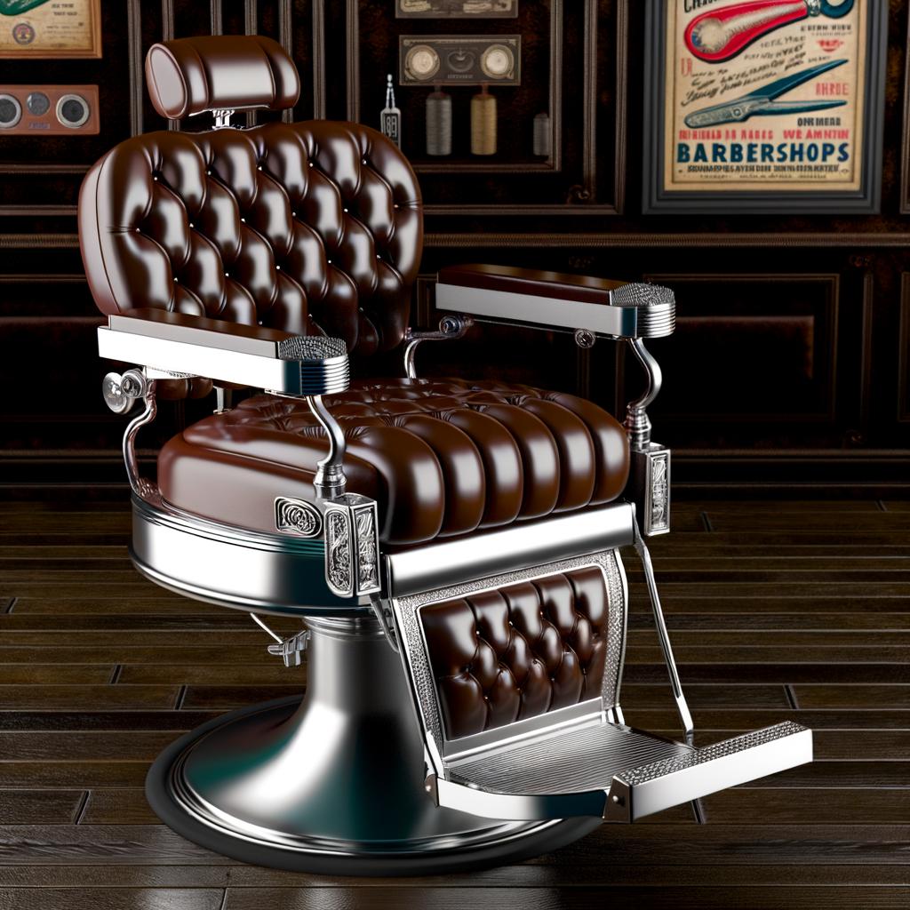 理发椅 Heavy Duty Barber Chair with Hydraulic Lift and Recline – Comfortable and Modern