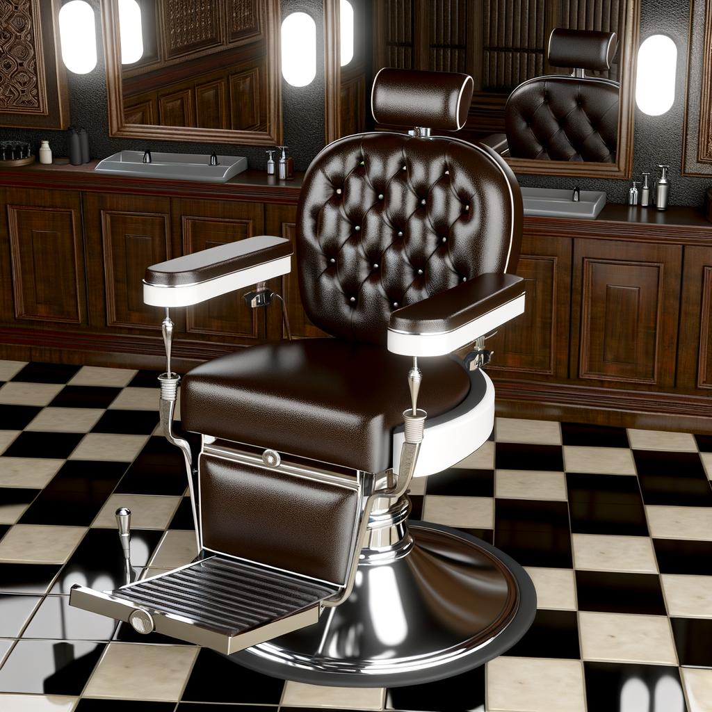 理发椅 Heavy Duty Barber Chair with Hydraulic Lift and Recline – Comfortable and Modern