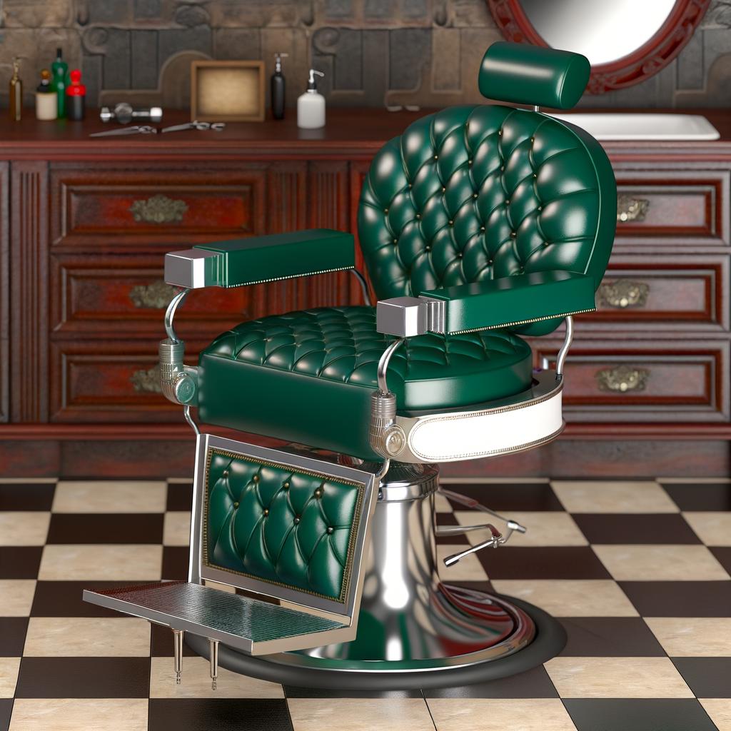 理发椅 Heavy Duty Barber Chair with Hydraulic Lift and Recline – Comfortable and Modern