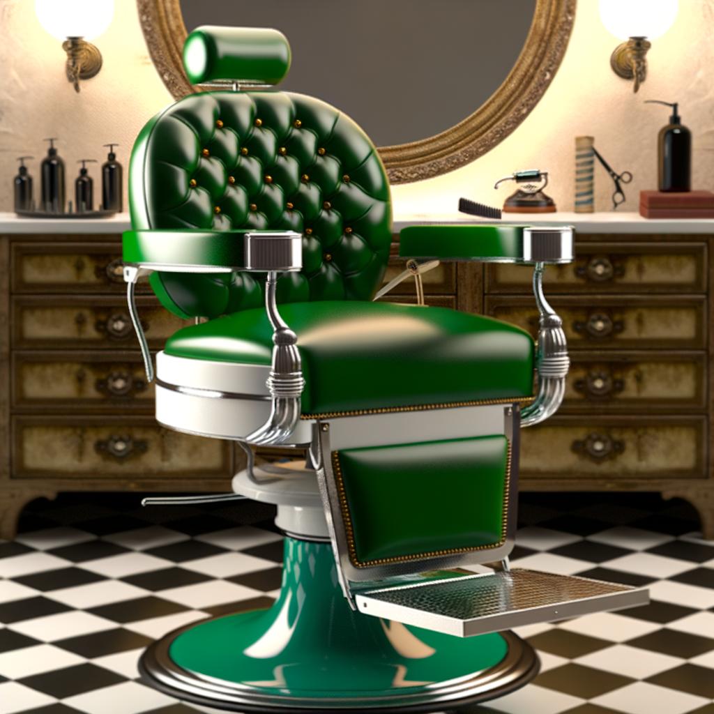 理发椅 Heavy Duty Barber Chair with Hydraulic Lift and Recline – Comfortable and Modern