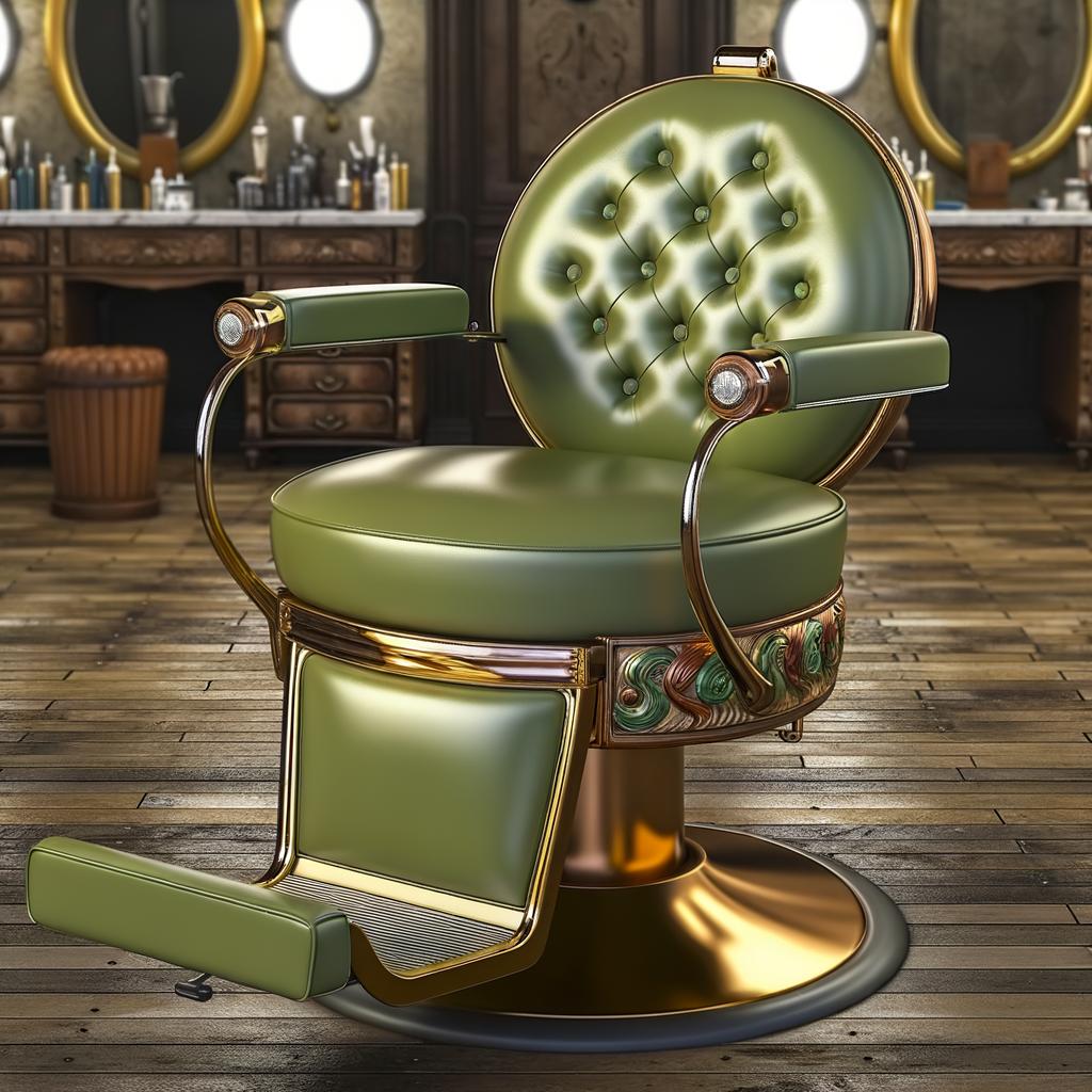 理发椅 Heavy Duty Barber Chair with Hydraulic Lift and Recline – Comfortable and Modern