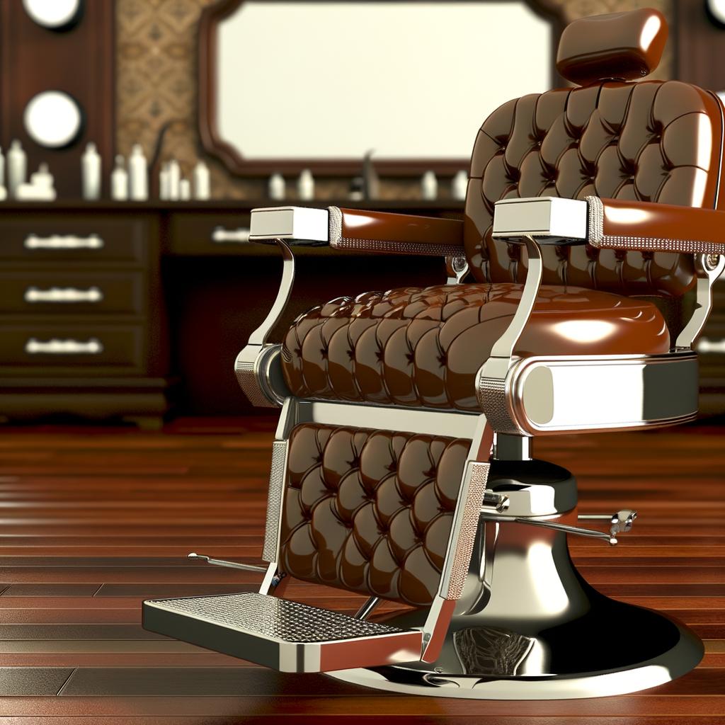 理发椅 Heavy Duty Barber Chair with Hydraulic Lift and Recline – Comfortable and Modern