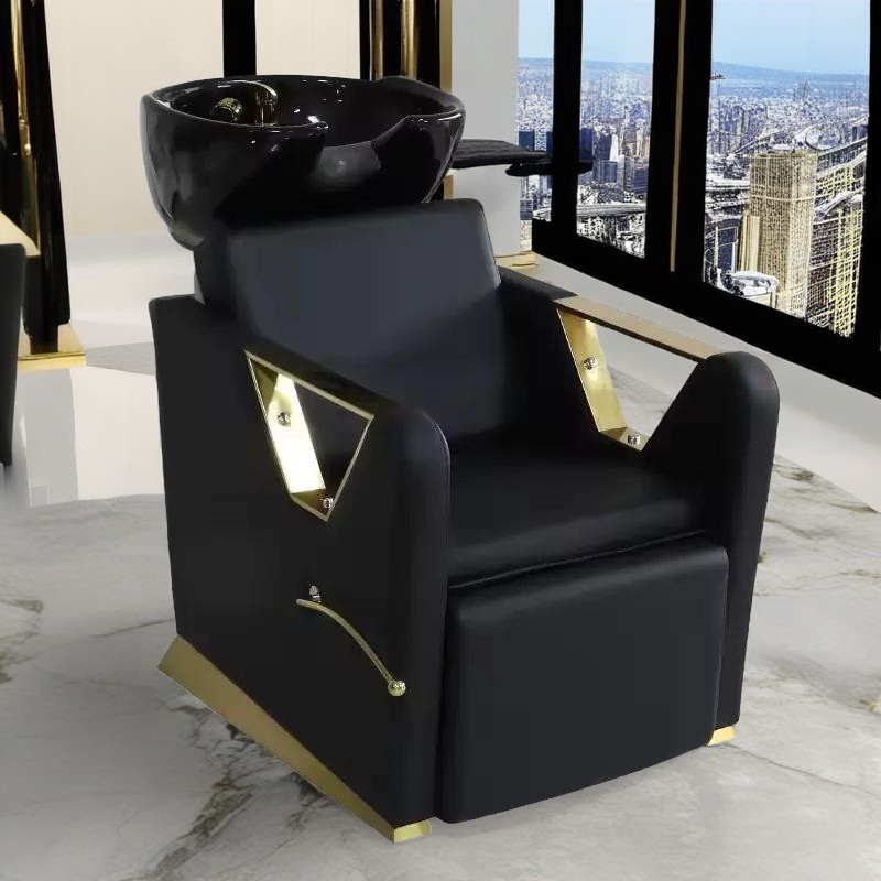 Golden Salon Equipment Metal Shampoo Chair Golden Salon Equipment Metal Shampoo Chair