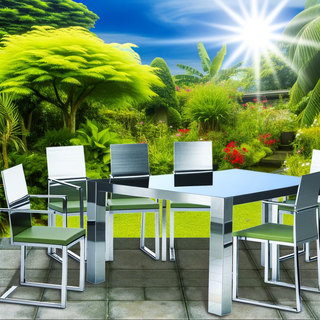 stainless steel furniture metal furniture steel furniture stainless steel garden table