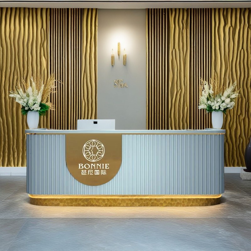 reception counter front desk design modern reception counter reception furniture custom reception desk