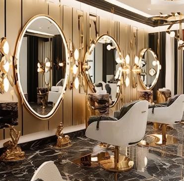 massage salon mirror