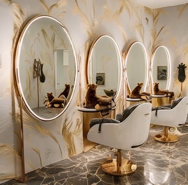 massage salon mirror