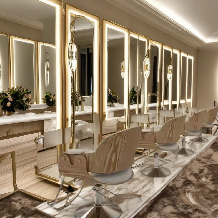 massage salon mirror