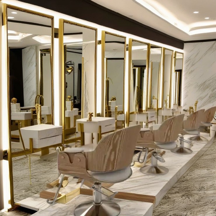 massage salon mirror