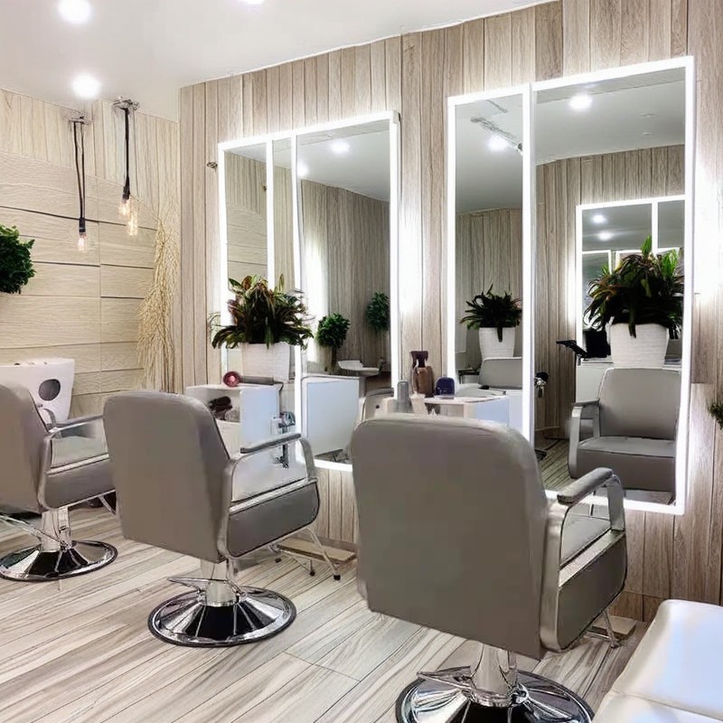 massage salon mirror