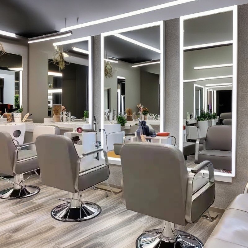 massage salon mirror