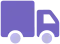 Delivery truck icon in purple